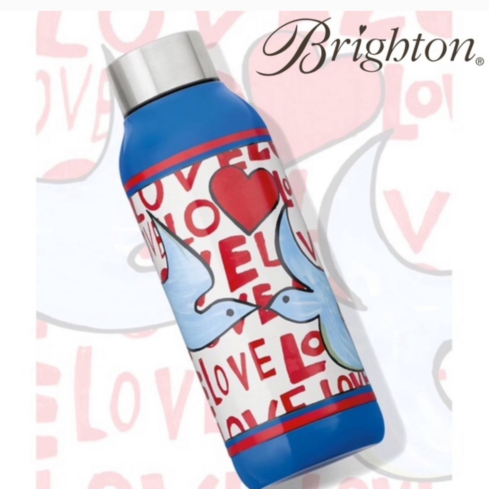 Brighton love doves stainless steel water bottle